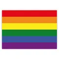 10 Stück - Aufkleber Regenbogen-Fahne - LGBTQ - 74 x 52 mm