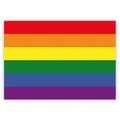 10 x Aufkleber Regenbogen / LGBTQ - Flagge - Fahne - Sticker - 7,4x5,2 cm