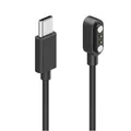 Hama Magnetisches Ladekabel Smartwatches (Ersatzkabel, Zweitkabel, USB C Kabel für maximale Ladegeschwindigkeit, nur 2,5 Stunden Ladezeit maximal, verbesserter Knickschutz) schwarz