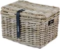 Fahrradkorb Basil Dax S mit Deckel 27 x 37 x 24 cm - Grau
