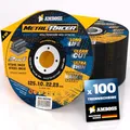 100x Metall-Trennscheibe Ø 125 x 1 x 22.23mm - Die Metalltrennscheibe Metal Racer by AMBOSS WERKZEUGE ist geeignet für Stahl & Edelstahl, Stahl/Inox Trennscheibe 125 passend für Winkelschleifer