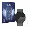 Savvies Panzer Schutz Glas für Samsung Galaxy Watch 5 (44mm) (3 Stück) 9H Hartglas, Anti-Fingerprint, Displayschutz