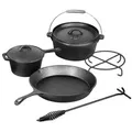 El Fuego Dutch Oven 5 tlg. Set AY4661 Pfanne Schmortopf Saucentopf