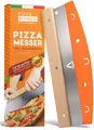 Pizzaschneider 32cm Edelstahl Wiegemesser für schnelles gleichmäßiges Schneiden