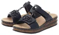 Rieker Pantolette, Plateau, Sommerschuh, Schlappen mit Schmuckelementen