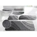 OTTO home Badematte Josie, Badvorleger, Badezimmer Teppich, Höhe 20 mm, rutschhemmend beschichtet, fußbodenheizungsgeeignet, schnell trocknend, strapazierfähig, Polyester, rechteckig, Badteppich, Badematten, rechteckig, rund & als 3-tlg. Set erhältlich grau rechteckig | 50 cm x 90 cm x 20 mm