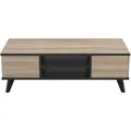 Calicosy Niedriger, Schwarz, Eiche, Holzwerkstoff, 50.1x35.2x52 cm, Wohnzimmer, Wohnzimmertische, Couchtische