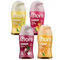 MORE Zerup, mixed 4er Bundle, 4 x 65 ml, für bis zu 32 l Fertiggetränk, zuckerfreier Sirup mit u.a. echten Fruchtextrakten, vegan, zero Kalorien - made in Germany (Sorten können variieren)