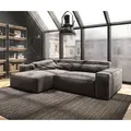 DELIFE Ecksofa Sirpio XL 270x170 cm Mikrofaser Khakibraun Recamiere variabel - Braun
