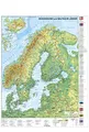 Skandinavien und Baltikum physisch mit UNESCO Welterbestätten und Nationalparks Wandkarte Poster NEUE AUFLAGE