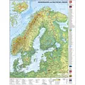 Stiefel Landkarte Skandinavien und Baltikum physisch (67 x 86 cm)