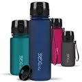 720°DGREE Trinkflasche Kinder 500ml “uberBottle“ softTouch +Sieb - Auslaufsicher, BPA-Frei - Flasche für Schule, Sport, Fitness - Wasserflasche aus Tritan - Schmal, Leicht, Stoßfest, Wiederverwendbar