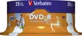 Verbatim 43538 DVD-R - 4.7GB/120Min, 16-fach/Spindel,bedruckbar, Packung mit 25 