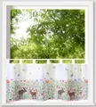 Weckbrodt Bistro-Gardine DORIS, mit Schlaufen, Digitaldruck, transparent, bunt