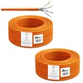 ARLI CAT 7 Verlegekabel 200 m Netzwerkkabel CAT.7 2 x 100 m LAN Halogenfrei Installationskabel SFTP S/FTP CAT7 PIMF Kabel Netzwerk Verkabelung Datenkabel AWG23/1 Gigabit Kupfer Ethernet 200m 2x 100m