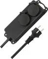 Brennenstuhl 1159930 Steckdosenverteiler IP44 2-fach schwarz 2m H07RN-F 3G1,5