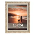 VictoR vintage Bilderrahmen „Rubens“ in 18x24 cm gold beige - Leiste: 30x20mm - Echtglas - Fotorahmen barock - antik - Bilderrahmen 18x24 gold