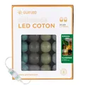 GuirLED - LED Baumwollkugeln Lichterkette USB - Baby Nachtlicht 2h - Dual USB 2A Netzteil enthalten - 3 Intensitäten - 24 Kugeln 2.4m - Romania