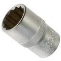 14 mm STECKSCHLÜSSELEINSATZ Schraubendreher-Einsatz Stecknuss Vielzahn (Doppel-Sechskant/Doppel-6-kant) NUSS 12-KANT/Zwölfkant 1/2-Antrieb CV-Stahl (Chrom-Vanadium-Stahl)