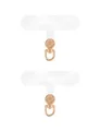 project-cb Phone Tether Tab 2 Pack,Universal Phone Lanyard Patch Without Adhesive,Phone Strap Replacement Part for Cell Phone (Transparent-Gold)