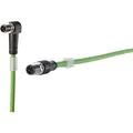 Metz 142M1D19010 M12 Netzwerkkabel, Patchkabel CAT 5e SF/FTP 1m Grün PUR-Mantel, Säurebest (F/FTP, CAT5e, 1 m) (142M1D19010)