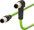 METZ CONNECT Verbindungsleitung M12 ST-M12 ST, 4-pol D-kodiert, gewinkelt-gerade, 1 m