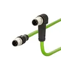 METZ CONNECT Verbindungsleitung M12 ST-M12 ST, 4-pol D-kodiert, gewinkelt-gerade, 1 m