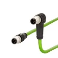 METZ CONNECT Verbindungsleitung M12 ST-M12 ST, 4-pol D-kodiert, gewinkelt-gerade, 1 m