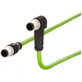 Metz Connect 142M1D19010 M12 Netzwerkkabel, Patchkabel CAT 5e SF/FTP 1.00 m Grün