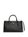 Tommy Hilfiger Tragetasche AMERICAN ICON TOTE LEATHER, Damen Handtasche, Schultertasche mit TH-Schloß-Schmuckelement