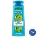 3X Fructis Shampoo 250 Ml. Antischuppen Re-Oxygen