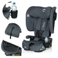 Lionelo Kindersitz Nelly i-Size 76-150 cm Neigungsverstellung der Rückenlehne (4 Stufen), Montage: ISOFIX und Top-Tether-Gurt - Grau