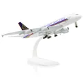 QIYUMOKE 1/300 Metallflugzeugmodell für Singapore A380 für Airbus A380 Modellflugzeug mit Ständer (7.5 Zoll lang) Ausstellungsdekoration für Luftfahrtbegeisterte.