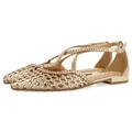 GIOSEPPO Leskovic Ballerinas aus Leder, Blau, mit Schnürung für Damen, Platinfarben, 39 EU