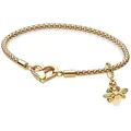 Pandora Charm-Armband Goldfarben Leuchtendes Glühwürmchen Geschenkset goldfarben 20 cm