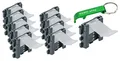 10 x Sockel-Halterung für 16 mm Blende + 3in1 Werkzeug Befestigung Sockel-Klammer Sockelclip Sockel-Halter Feder Burger Bauformat Nolte Wellmann Rotpunkt Holtkamp HÄFELE Küche