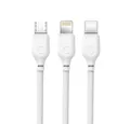XO XO 3 in 1 Ladekabel 2.1A USB- Lightning + USB-C + micro-USB Kabel Autoladekabel