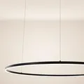 s.luce Led-Hängelampe, Schwarz, Metall, Rund,Rund, 150x3.3x150 cm, Lampen & Leuchten, LED Beleuchtung, LED-Hängeleuchten