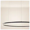 s.luce Pendelleuchte LED Ring Pendelleuchte rund Direkt oder Indirekt Schwarz, Warmweiß schwarz Ø 150 cm x 150 cm x 3.3 cm