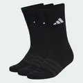 adidas Unisex Cushioned Sportswear Crew Socks 3 Pair Pack, black/black/white, 45-48