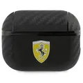 CG Mobile Ferrari FESAP2CABK Schutzhülle für Airpods 2, PU, Carbon, Schwarz