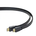 PremiumCord 4K High Speed ​​HDMI Flachkabel + Ethernet, 2 m, kompatibel mit Video 4K 2160P, Full HD 1080P, Deep Color, 3D, Arc, 3x geschirmt, 10, 2Gbps, vergoldete Anschlüsse, Schwarz