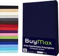 Buymax Spannbettlaken Wasserbett Spannbettlaken für Boxspringbetten Matratzen bis 35 cm Höhe, Jersey, Gummizug: Rundumgummi, (1 Stück), Spannbetttuch 97% Baumwolle, 3% Elasthan, atmungsaktiv, 40 cm Steghöhe