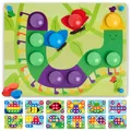 Nene Toys Holz-Steckspiel für Kleinkinder ab 2 Jahren – Mosaik-Steckspiel für Kinder 2–3 Jahre – Montessori Spielzeug mit Holzsteckern & Zuordnungskarten – Lernspiel für Jungen & Mädchen