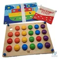 Nene Toys Holz-Steckspiel für Kleinkinder ab 2 Jahren - 1× Knopf fehlt.