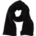 Dolce & Gabbana Black Virgin Wool Tritt Unisexe Châle chauffant