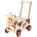 Schiebewagen Kuh aus Holz 44 cm Griffhöhe NEU