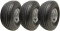15x6.00-6 Multi Rib Lawnmower Wheels 6ply P508 Tyre Rim 20mm Bearings (Set of 3)