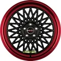 4x Borbet B black rim red 8.5x20 ET45 - LK5/112 ML66.5 Felge Alu