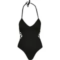 URBAN CLASSICS Monokini Urban Classics Damen Ladies Rib Swimsuit schwarz XS